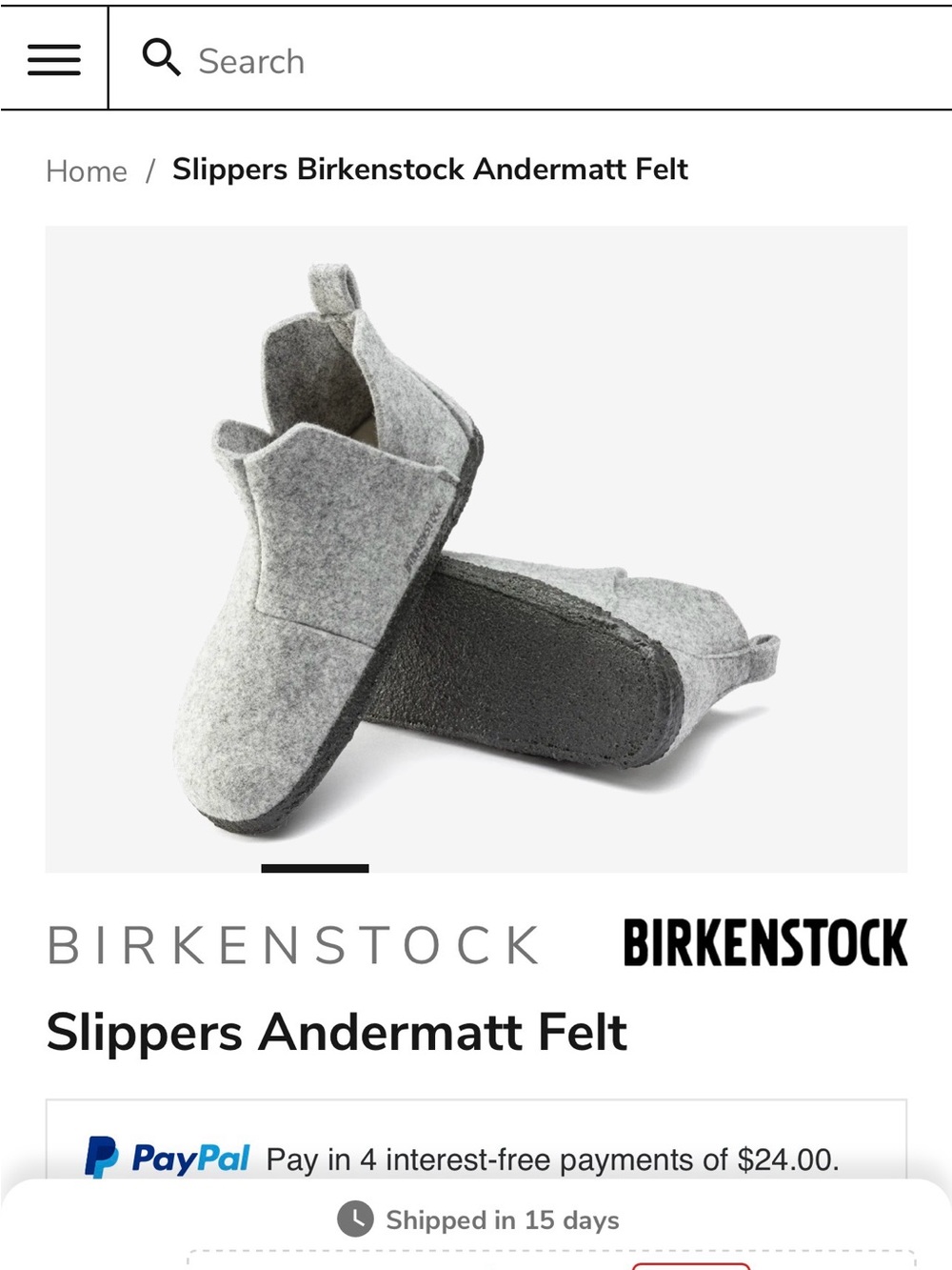 Birkenstock slippers Andermatt felt